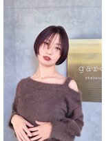 ガーデン オオタカノモリ(garden otakanomori)&nbsp;丸みショートボブ×モカピンクブラウン