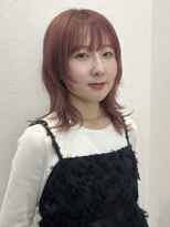 ソレイユトウキョウシブヤ(SOLEIL TOKYO shibuya)&nbsp;ミディアムレイヤーハッシュレイヤー透明感コーラルピンク