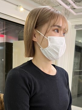 デート 下北沢(DATE) 下北沢切りっぱなしボブリーチカラーダブルカラーレイヤーボブ◇