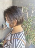 ぱつっとボブ/切りっぱなし/暗髪/大人ショートボブ/20代30代40代
