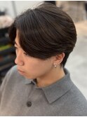 MEN’S HAIR/千葉駅/センターパート/曲がる縮毛矯正/齊藤大樹