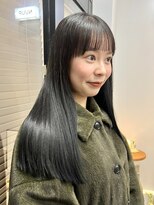 ヌープヘアーアイス(NUUP.hair ici)&nbsp;ブリーチなしカラー◎春カラーの透明感オリーブベージュ