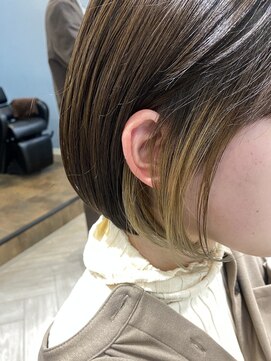 アヴァンス 広島本通店(AVANCE.) ミニボブ×インナーカラー