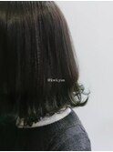 ★明るめベースの裾カラー。毛先濃いめオリーブグリーン