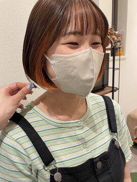 ヘアー テクニカ(hair Technica) ボブ×オレンジインナーカラー☆