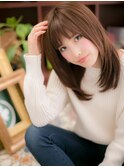 斜めバング小顔前下がりエアストレートc5戸田公園20代30代40代