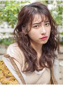 【emu井上信洋】ラベンダーココアベージュ抜け感ロングレイヤー