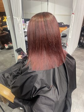 ラフ(LAFF) #バレイヤージュ#グレージュカラー#ボブウルフ#ココアベージュ