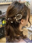 お呼ばれアレンジ ハーフアップ
