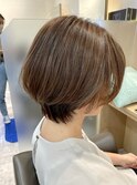 ショートボブ×白髪ぼかし