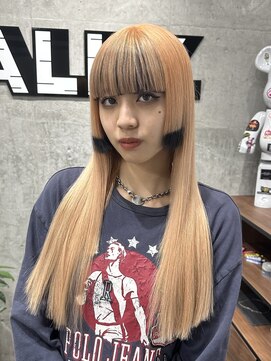 オルズ 渋谷(ALLZ) ハイトーンペールオレンジダブルカラーケアブリーチケアカラー