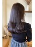 【サラ艶な美髪へ】カット＋カラー+髪質改善トリートメント　