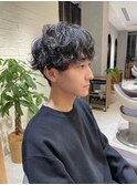 メンズマッシュ/波巻きパーマ