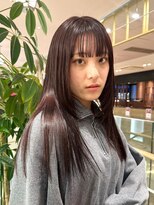 ピークアブー アヴェダ アトレ恵比寿(PEEK-A-BOO AVEDA) 顔まわりレイヤー/ロングヘア/ピンクブラウン