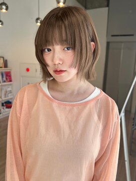 ユーフォリア 新宿店(Euphoria) 小顔美人レイヤーカット×ナチュラルグレージュ30代40代50代