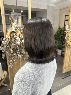 ニジヘアー(Nizi hair) オリーブグレージュ/髪質再生カラー/透明感