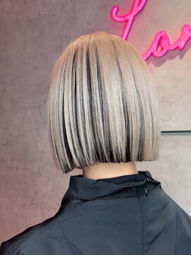 ロンドヴァリー 渋谷店(Lond vallee) ウェーブミディアムメルティカラー×ブリーチなしボブ韓国[渋谷]