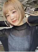 ★レイヤーカット/美髪/イメチェン/小顔ボブ/ホワイトブロンド