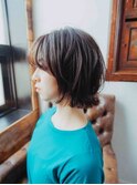 こなれ感小顔ライン黒髪ボブクールボブくびれショートボブ