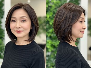 アイスタイル 西条西店(I STYLE)の写真/すぐ伸びて気になる白髪...。毎月染めたいから、しみない!傷ませない!にこだわり、艶のある美髪を叶える＊