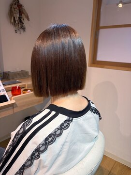 マリブ ヘアリゾート 伊勢崎本店(malibu hair resort) rina 縮毛矯正でサラサラボブにしませんか?