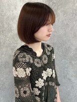 アイリス 天文館店(AIRIS) 顔回りカット 丸みボブ 髪質改善 透明感カラー 前髪カット 20代