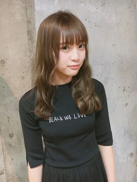 サロンドミルク 原宿(salon de MiLK) 【salon de MiLK 原宿】うすめバング×透明感カラー