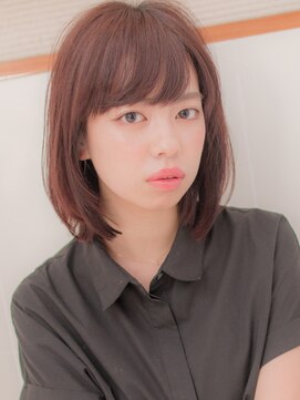 オアグッド(or good) クラシカルボルドーワンレンフレンチボブ斜めバング