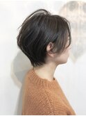 コットンショート/耳だしマニッシュショート◎20代30代40代