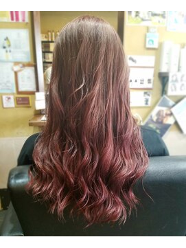 パピヨンロゼ(Papillon Rose) アンニュイウェーブ★グラデーション★ベリーピンク