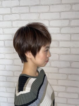 ビス ヘア アンド ビューティー 西新井店(Vis Hair＆Beauty) 10代20代大人かわいい小顔ショート×セピアベージュ