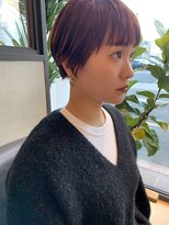 イリヘアサロン(iri hair salon) ベリーピンク×マッシュショート