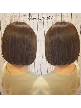 スタジオ アルファプラス 日暮里店(studio α+) フォギーベージュ×ワンレンボブ♪【スタジオアルファプラス】