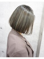 ヘアテリア リュウ 大塚(hair teria ryu) ２ブリーチコントラストハイライトボブ