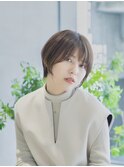 似合わせカットイメチェン/クールボブ/グレージュ