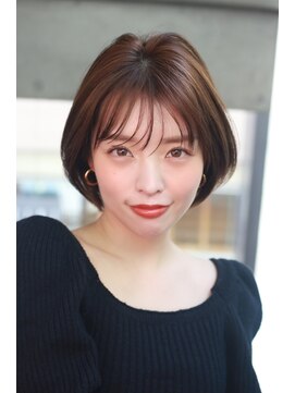 リノ 吉祥寺(Lino kichijoji) ショコラベージュ　ベビーバング　ショートボブ