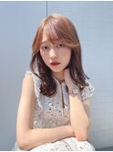 韓国人風レイヤーが可愛い薄めバングフェザーバング