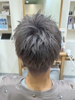 ヘアーフォトギフト(HAIR×PHOTO gift.) シルバーカラー/ブリーチ１回/メンズショート