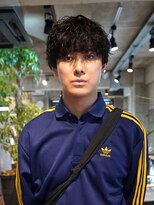 キュー(Cue_)&nbsp;ニュアンスマッシュパーマメンズ骨格矯正カット（表参道原宿）