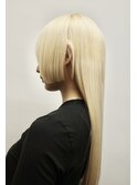 抜きっぱなしブロンド　ロング　セパレートカット　姫カット