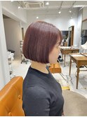 魅力倍増カールセミディシアーカラーダークアッシュショートヘア