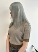 福井　大和田　ハイトーンカラー　ペールブルー　ダブルブリーチ
