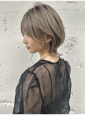 グレージュ×ウルフ　ウルフカット　ウルフ