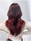 ロング顔周りレイヤー韓国ヘアくびれヘア_ba510911