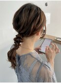 岡山ヘアセット　編みおろし