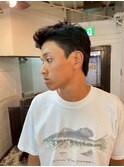 MEN’S HAIR/ブルーブラック/フェザーパーマ/心斎橋