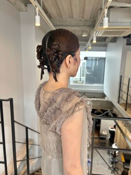 ヌープヘアーアイス(NUUP.hair ici) ◎ヘアセット肩上ボプでもできる！大人可愛い小顔リボンアレンジ