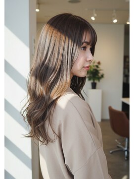フュージョンファイブ(FUSION5) レイヤーロングベージュ20代30代40代くびれエクステ韓国ヘア