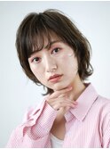 切りっぱなしショート・ボブ/絶壁解消/前髪なし/20代/30代/面長