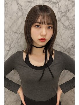 サードバイローラン(THiRD by ROULAND) 【THiRD】オリーブグレークラゲヘアーココアベージュ